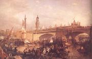 Clarkson Frederick Stanfield The Opening of London Bridge (mk25) USA oil painting reproduction